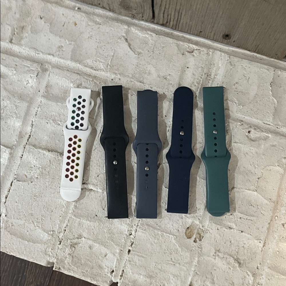 Set of Five Silicone Watch Bands